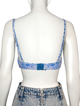 Load image into Gallery viewer, Blue/White Bralette Size 10

