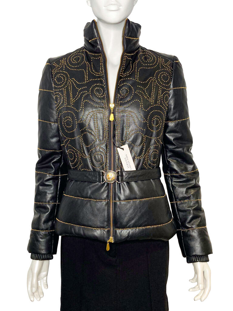 Stud Leather Jacket Size 44