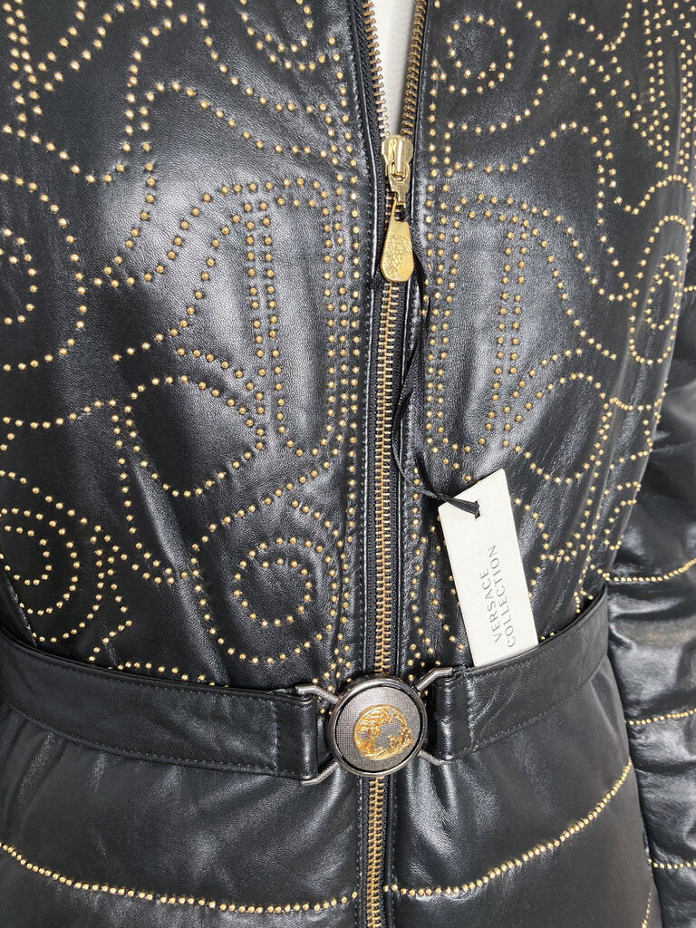 Stud Leather Jacket Size 44
