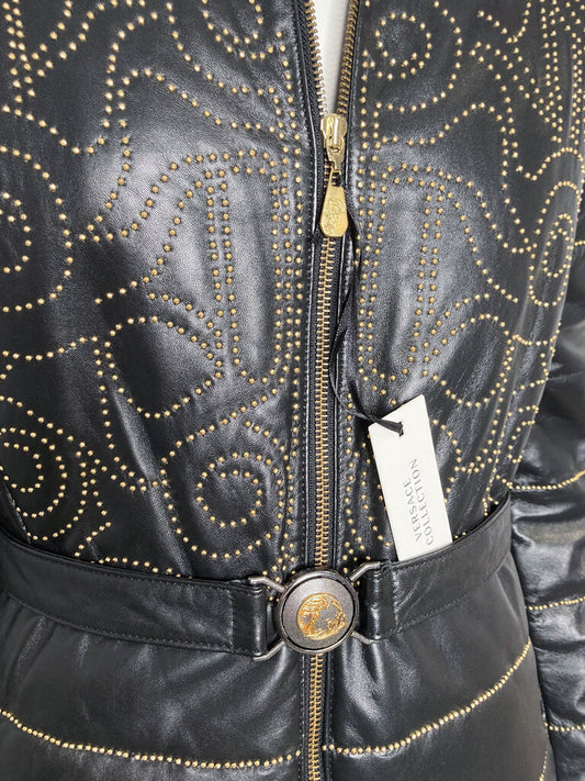 Stud Leather Jacket Size 44