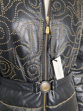 Load image into Gallery viewer, Stud Leather Jacket Size 44
