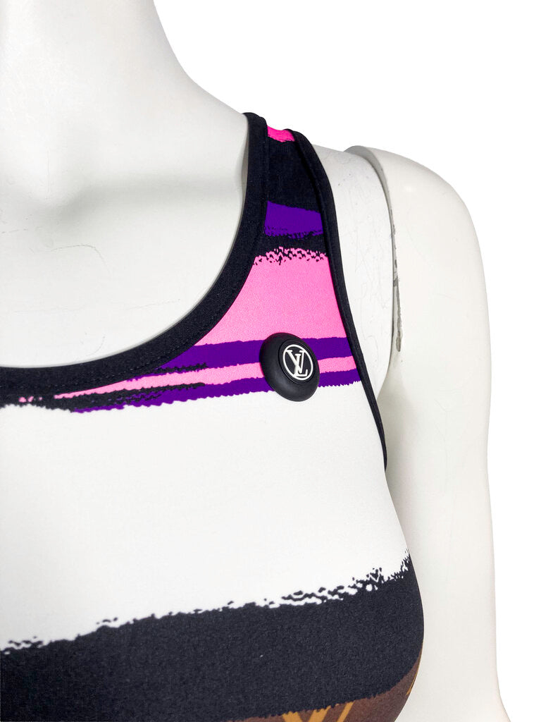 ‘Macro Epi’ Cycling Crop Top & Shorts Set Size 40