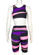 Load image into Gallery viewer, ‘Macro Epi’ Cycling Crop Top &amp; Shorts Set Size 40
