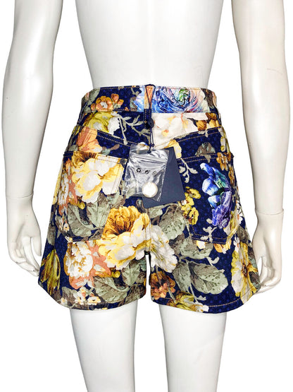 Floral Denim Shorts Size 36