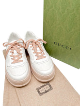 Load image into Gallery viewer, GG Embossed Leather Sneakers Size 40.5
