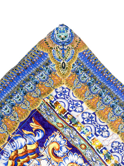 'Road to Seville' Silk Scarf