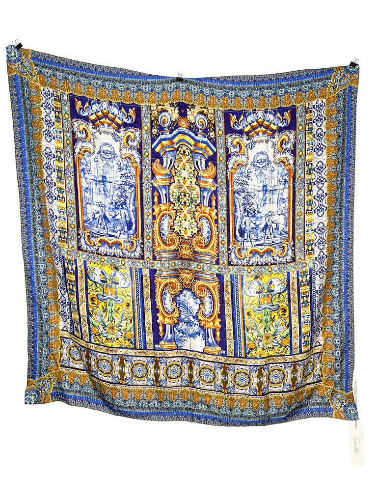 'Road to Seville' Silk Scarf