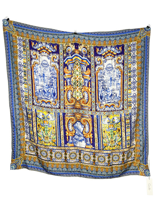 'Road to Seville' Silk Scarf