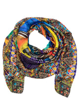 Load image into Gallery viewer, Crystal Embellished Silk Scarf
