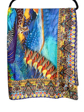 Load image into Gallery viewer, Crystal Embellished Silk Scarf
