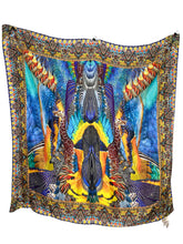 Load image into Gallery viewer, Crystal Embellished Silk Scarf
