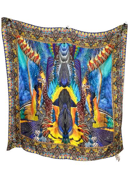 Crystal Embellished Silk Scarf