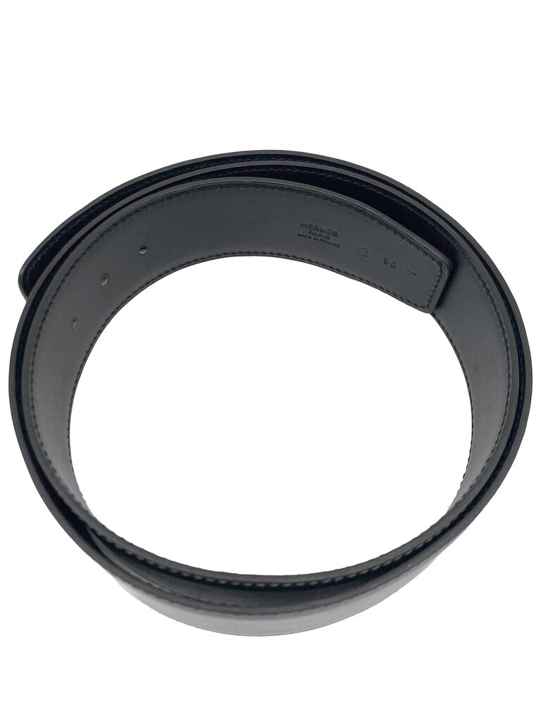 Large Buckle Leather Belt Size M