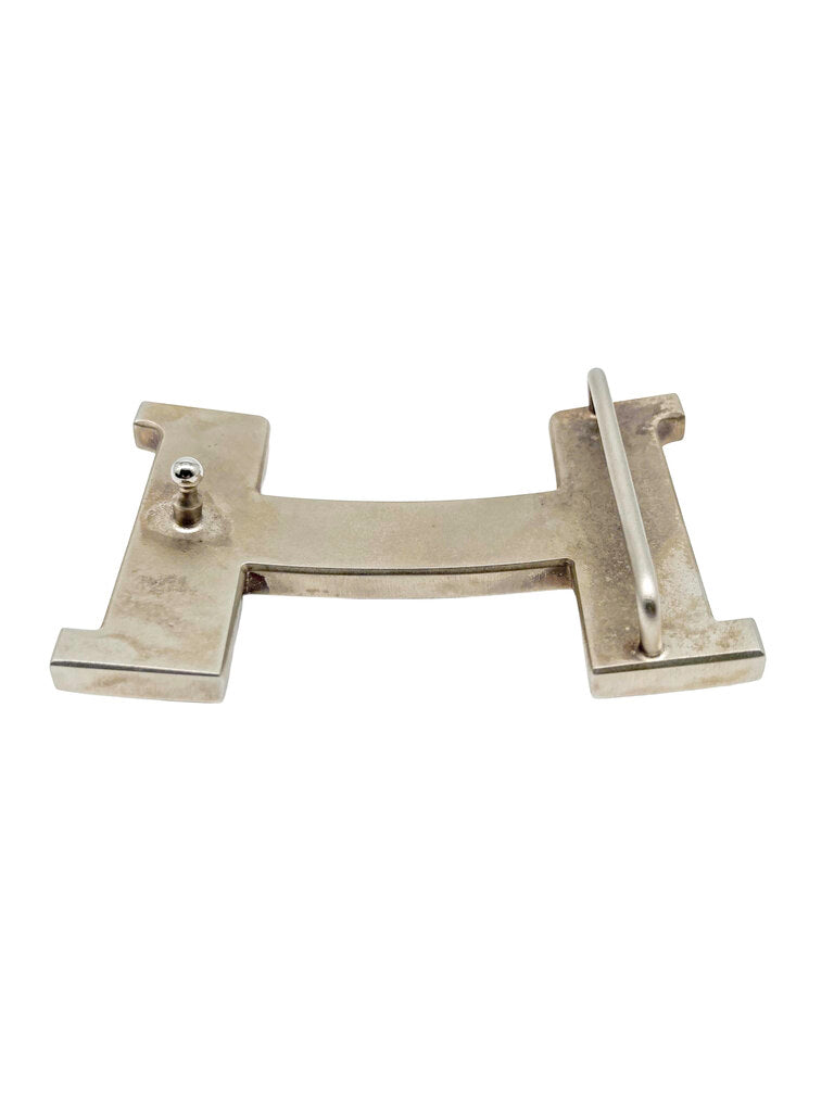 Large Buckle Leather Belt Size M