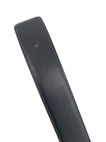 Large Buckle Leather Belt Size M