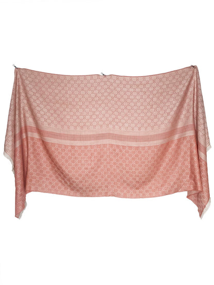 GG Monogram Rectangular Wool/Silk Scarf
