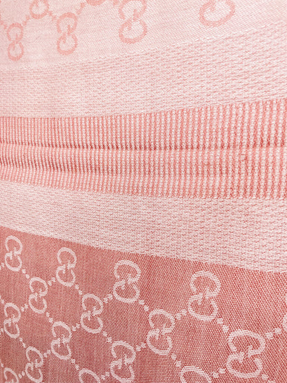 GG Monogram Rectangular Wool/Silk Scarf