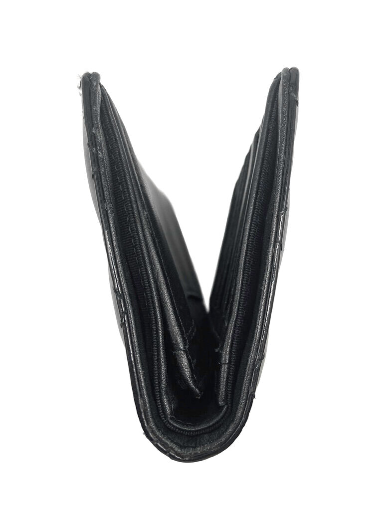 Patent Leather Diamond Quilted Wallet