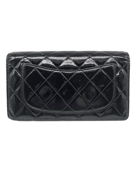 Patent Leather Diamond Quilted Wallet