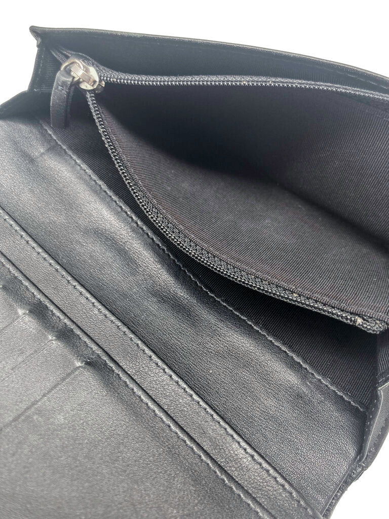 Patent Leather Diamond Quilted Wallet