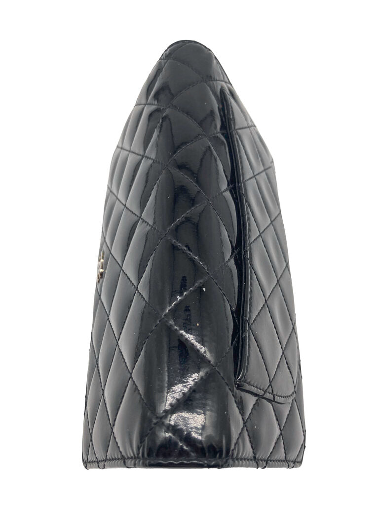 Patent Leather Diamond Quilted Wallet