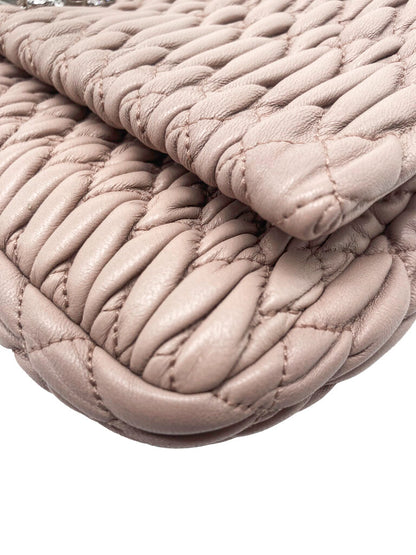 Iconic Crystal Cloque Nappa Leather Shoulder Bag