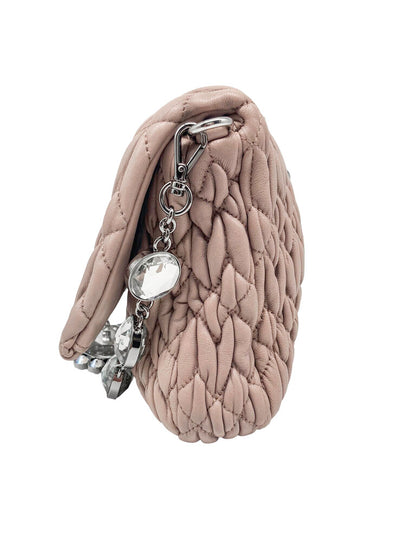 Iconic Crystal Cloque Nappa Leather Shoulder Bag