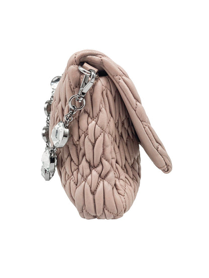 Iconic Crystal Cloque Nappa Leather Shoulder Bag