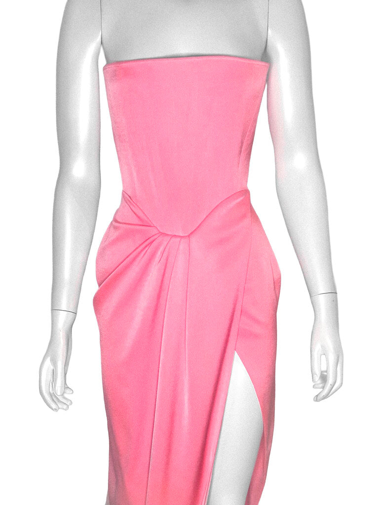'Ledger Strapless Drape' Gown Size 6