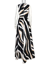 Load image into Gallery viewer, Zebra Silk Blend Gown Size 38
