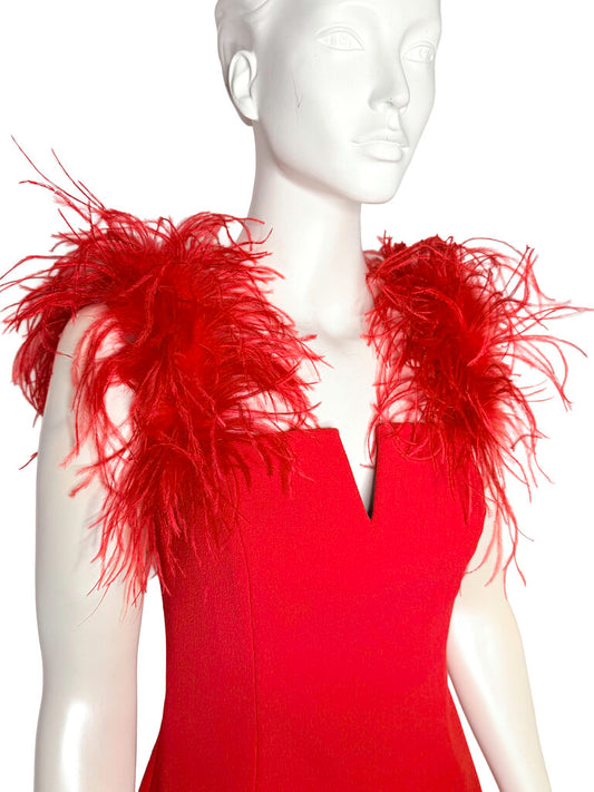 Feathered Mini Dress Size 10
