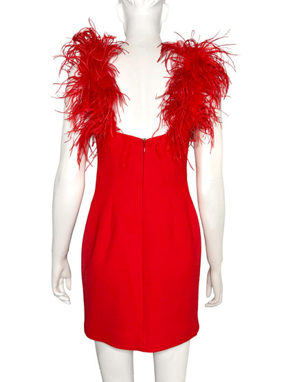 Feathered Mini Dress Size 10