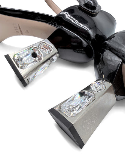 Crystal Heel Shoes Size 36