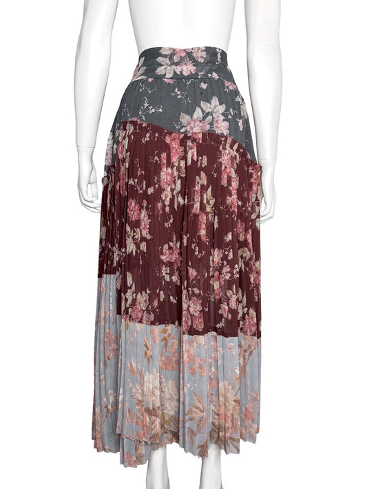 'Unbridled' Pleated Midi Skirt Size 1