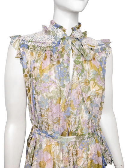 Silk Floral Maxi Dress Size 1