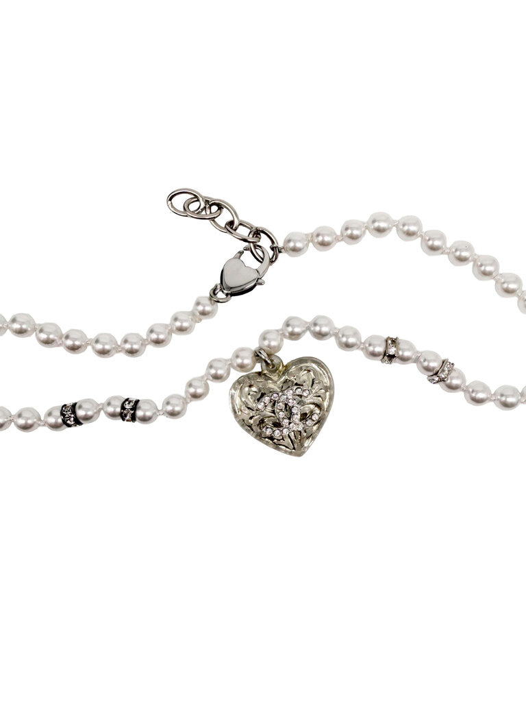Upcycled Vintage Chanel 'Heart' Necklace