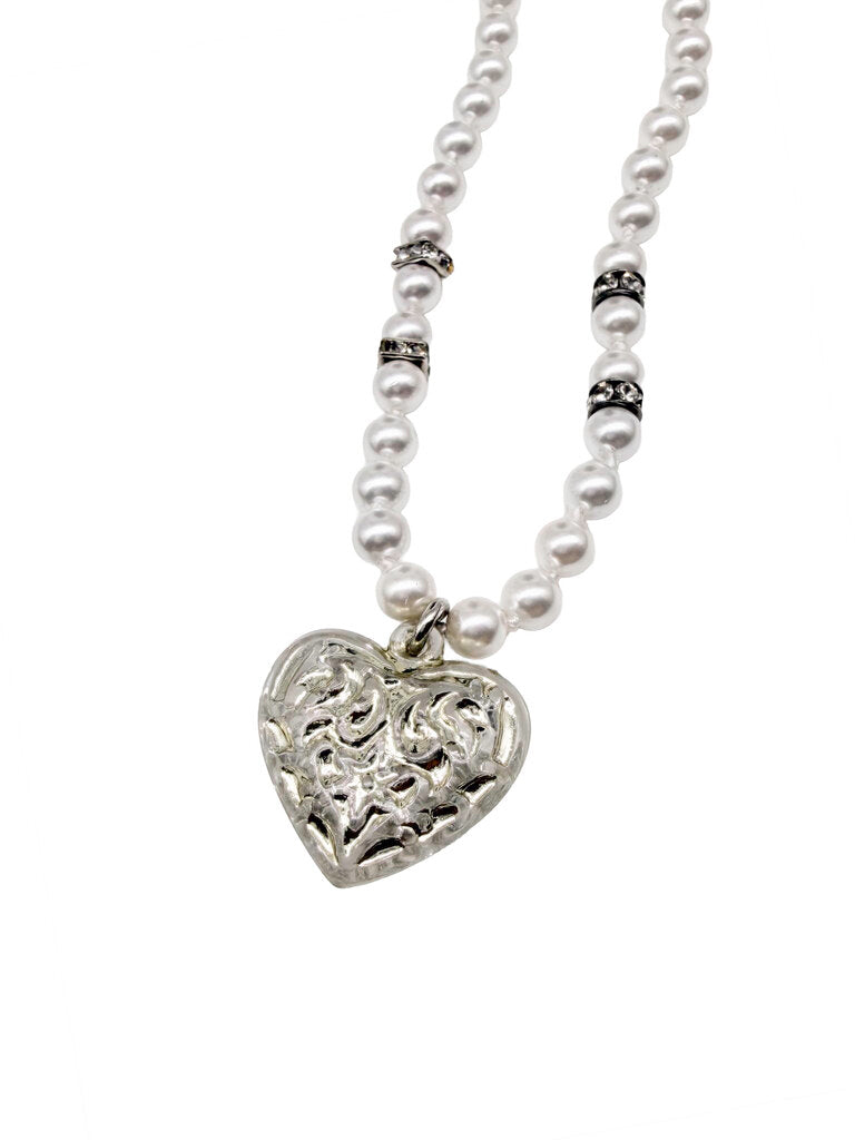 Upcycled Vintage Chanel 'Heart' Necklace