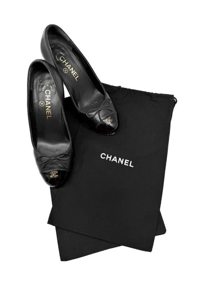 Black 'Bow' Heels Size 36.5C