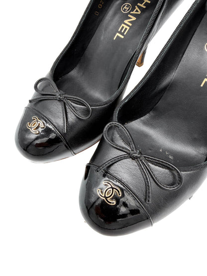 Black 'Bow' Heels Size 36.5C