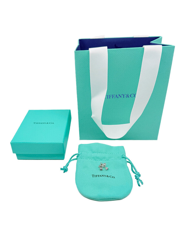 Elsa Peretti Pink Sapphire & Silver Stud Earrings