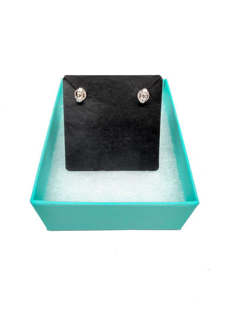 Elsa Peretti Pink Sapphire & Silver Stud Earrings