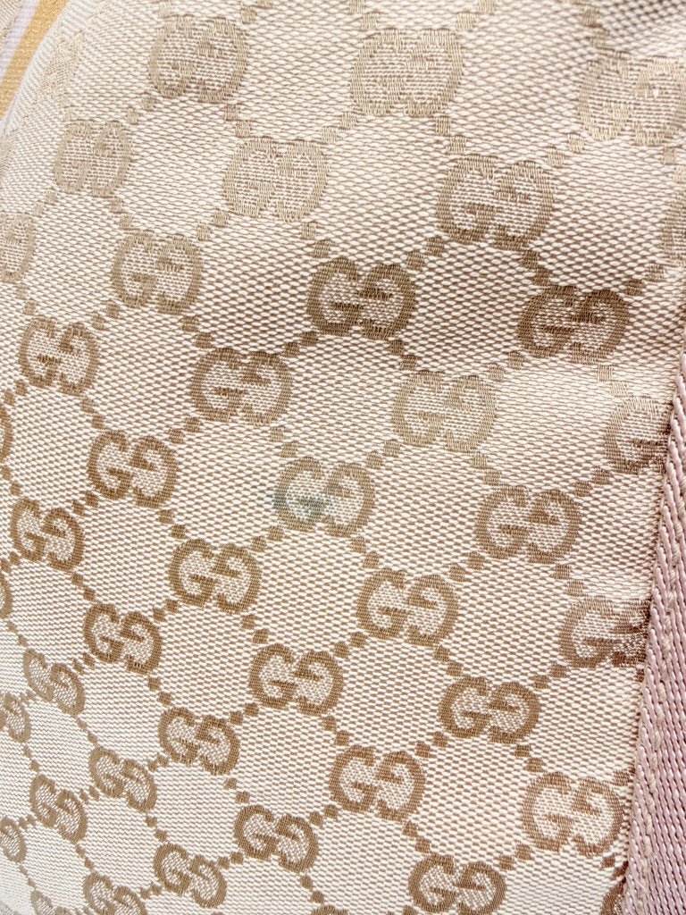 GG Monogram Large Canvas Web Tote Bag