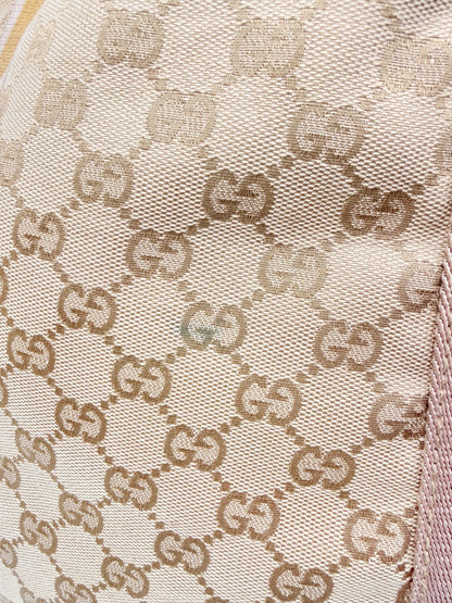 GG Monogram Large Canvas Web Tote Bag