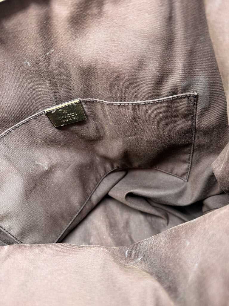 GG Monogram Large Canvas Web Tote Bag