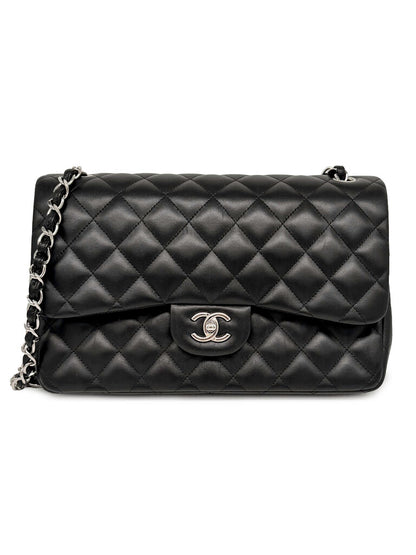 Classic Lambskin Double Flap Jumbo Shoulder Bag