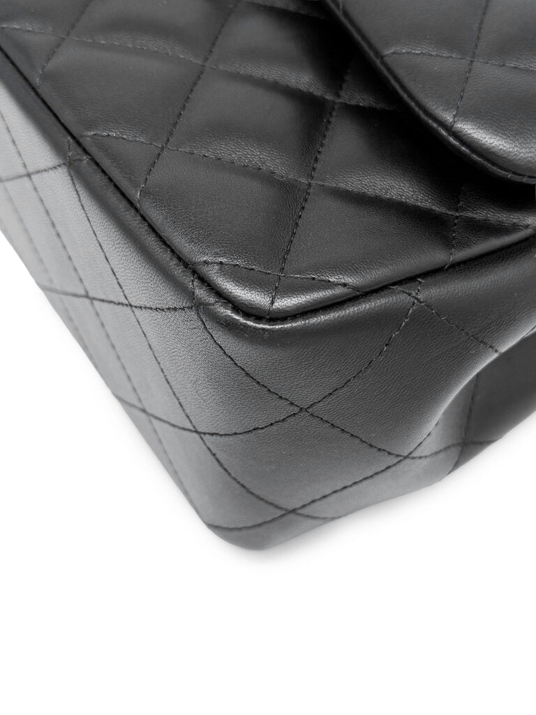 Classic Lambskin Double Flap Jumbo Shoulder Bag