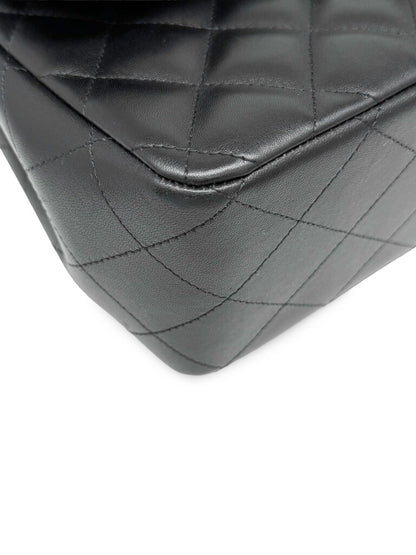 Classic Lambskin Double Flap Jumbo Shoulder Bag