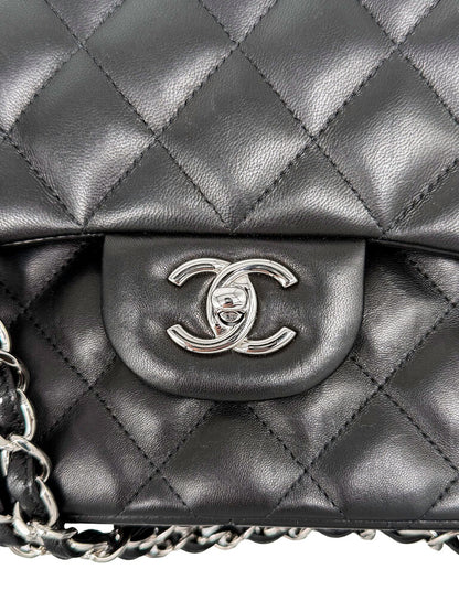 Classic Lambskin Double Flap Jumbo Shoulder Bag