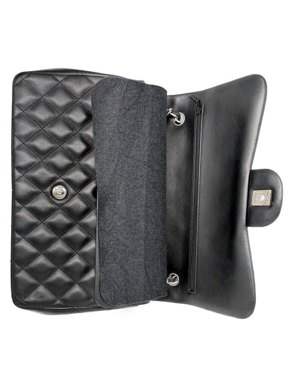 Classic Lambskin Double Flap Jumbo Shoulder Bag