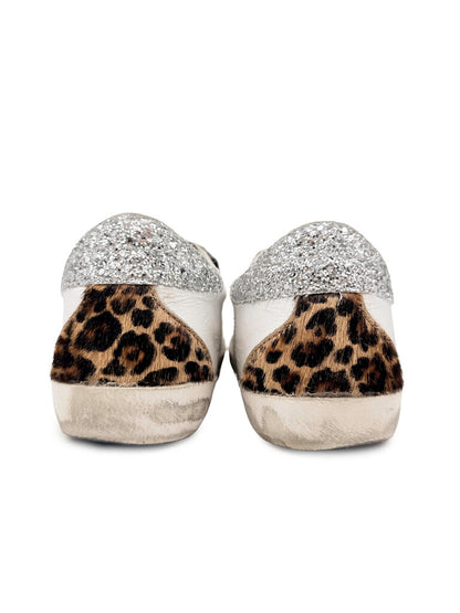 Leopard & Glitter Golden Goose Superstar Classic Sneakers Size 38